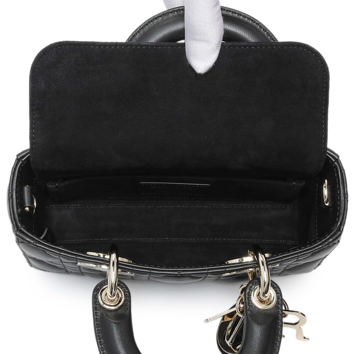 Christian Dior Black Cannage Mini Lambskin Lady D-Joy