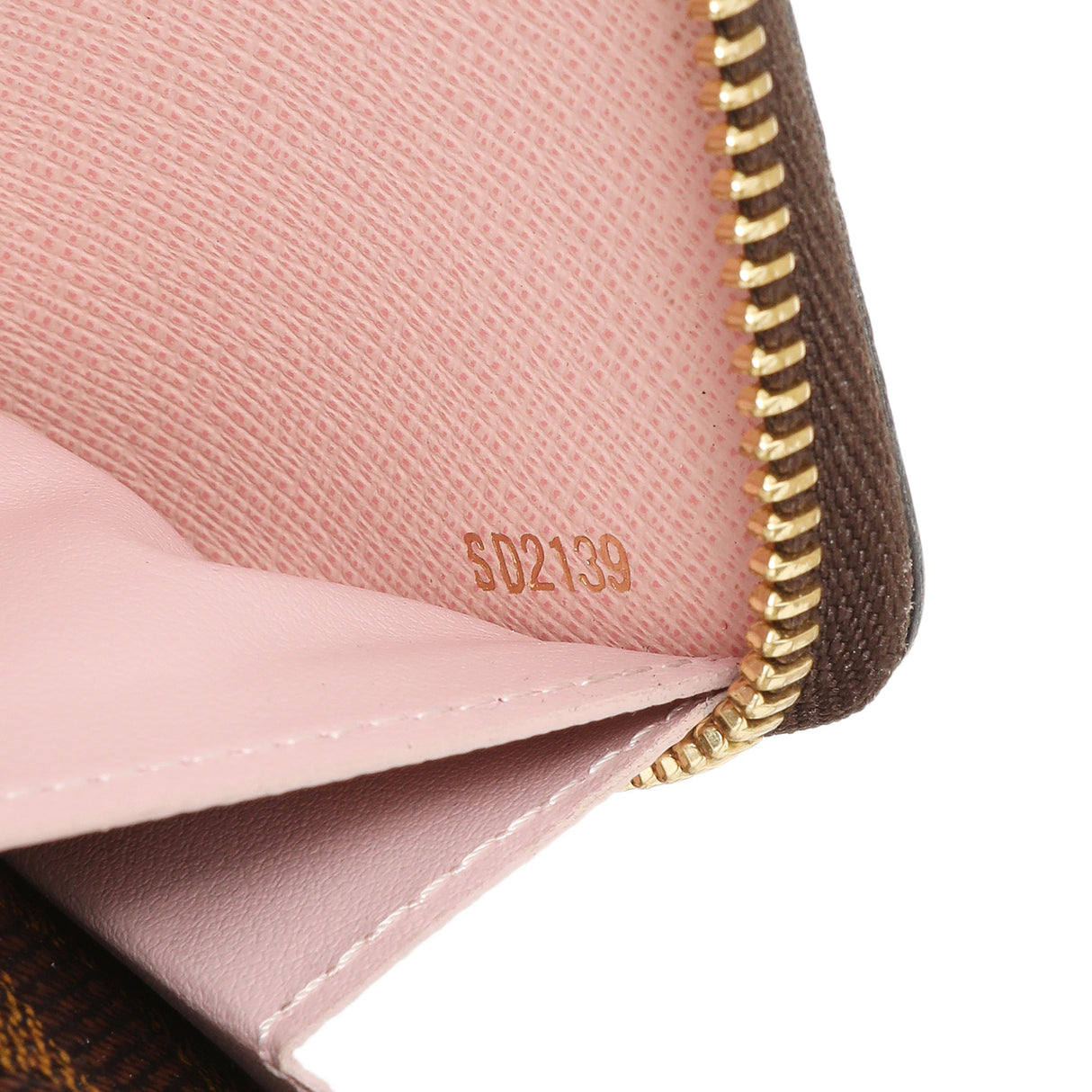 Louis Vuitton Damier Ebene Rose Ballerine Clemence Wallet Accessories Louis Vuitton