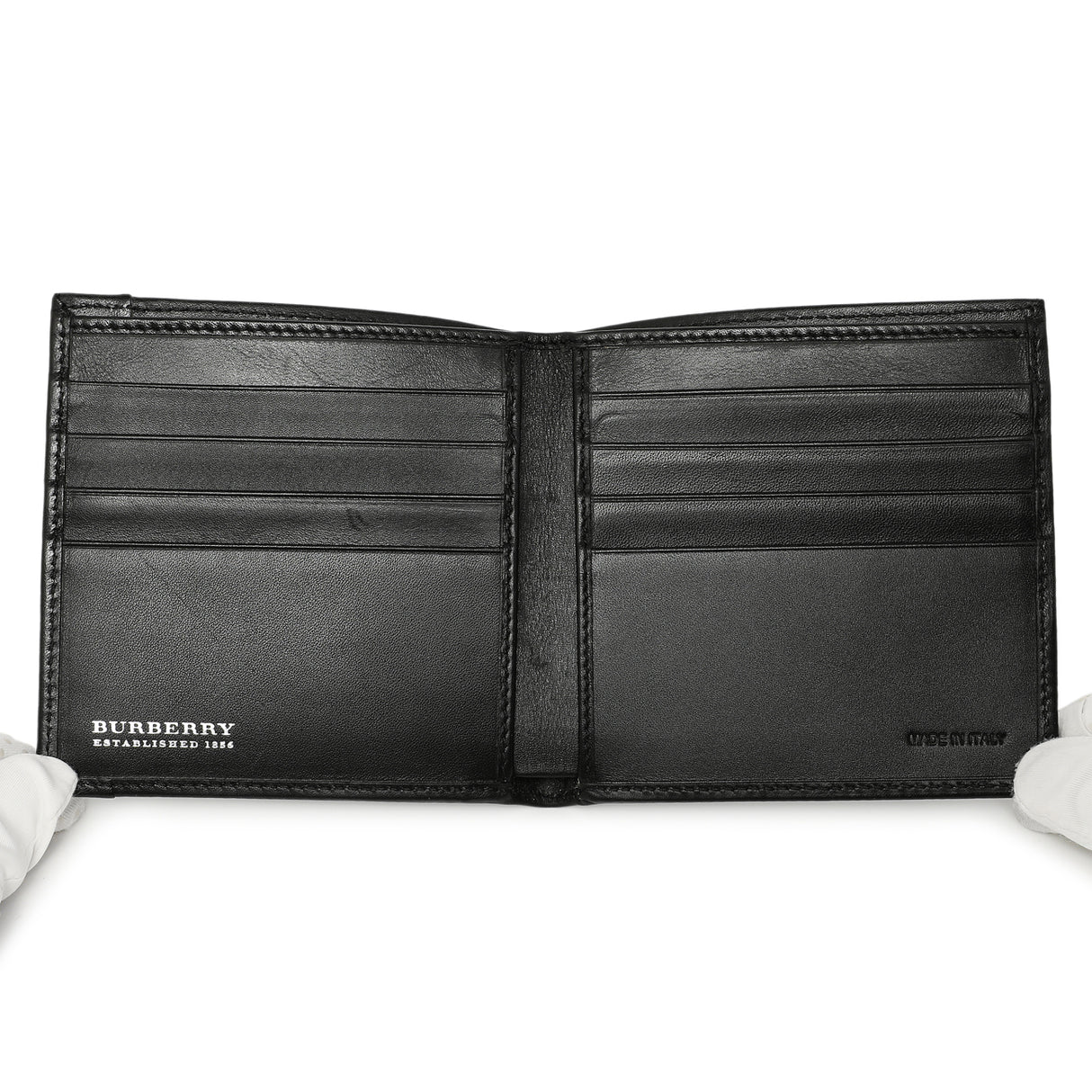 Burberry Charcoal Check Bifold Wallet Accessories Burberry