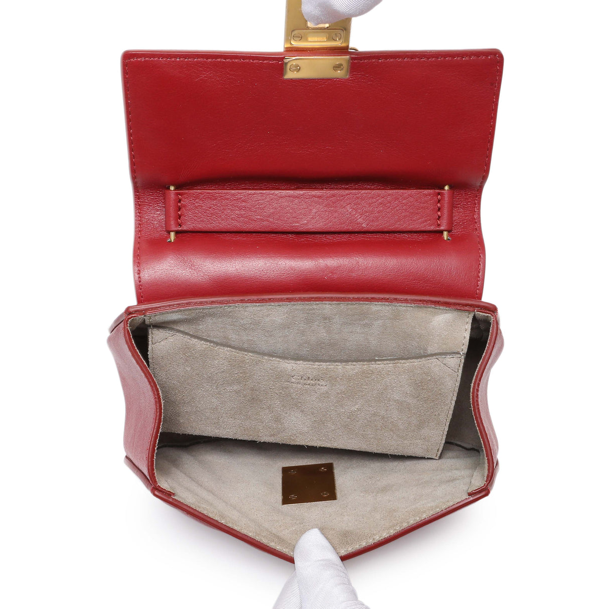 Chloe Red Calfskin Quilted Mini Drew Bijou Shoulder Bag Handbags Chloe