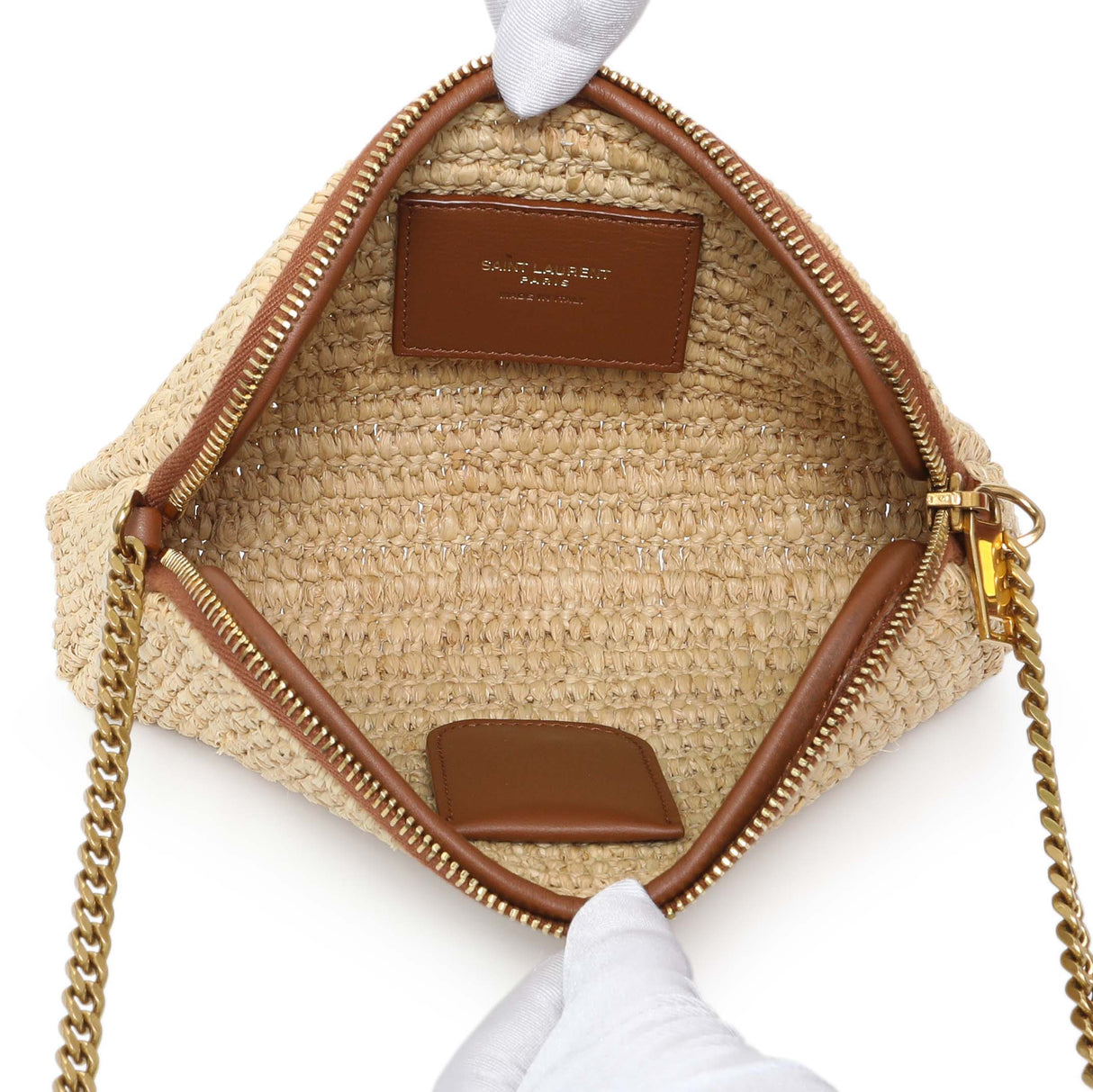 Saint Laurent Raffia Gaby Shoulder Bag Handbags Saint Laurent