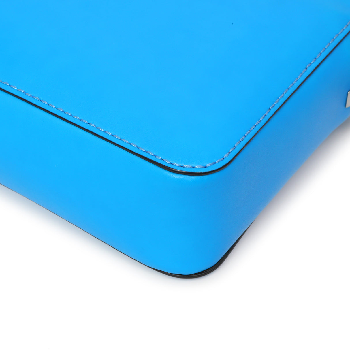 Valentino Blue Calfskin VLTN Print Crossbody Bag Handbags Valentino