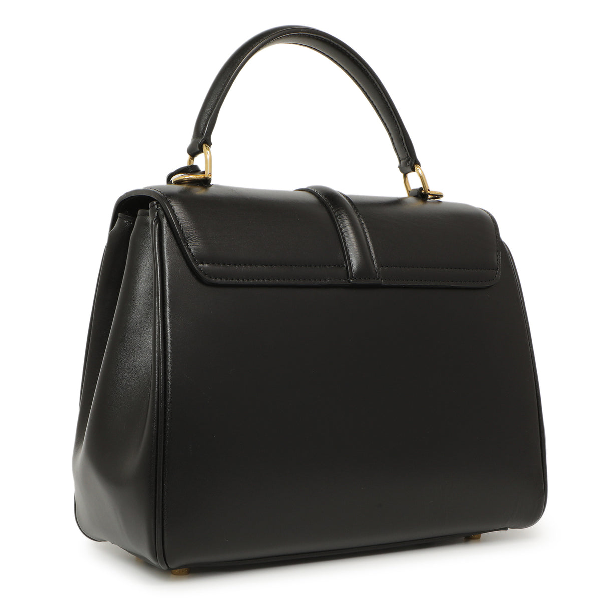 Celine Black Calfskin Small 16 Top Handle Bag Handbags Celine