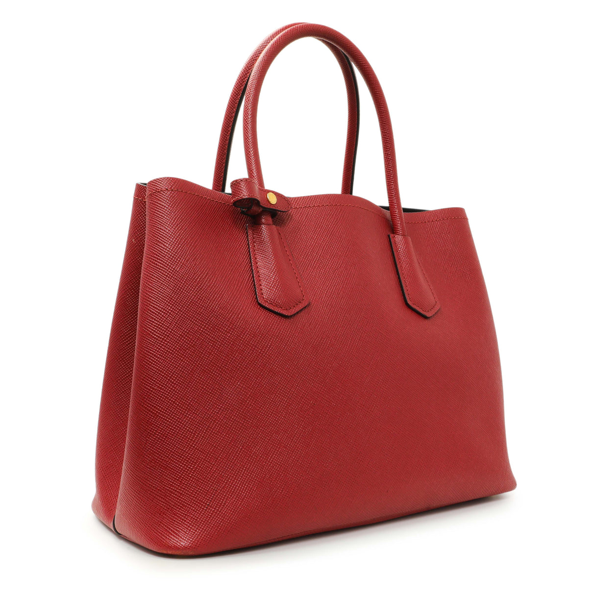 Prada Red Saffiano Medium Double Bag Handbags Prada