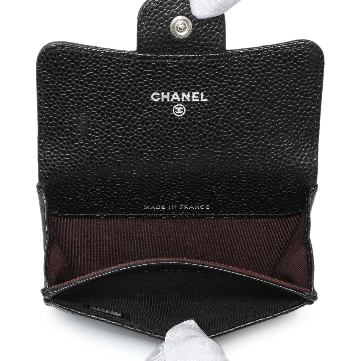 Chanel Black Caviar Quilted Flap Card Holder Wallet Accessories Chanel
