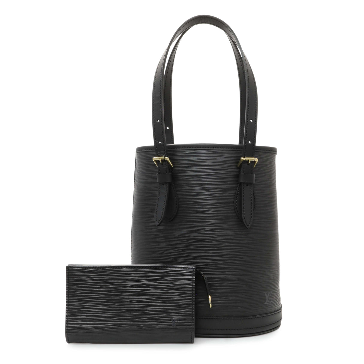 Louis Vuitton Black Epi Petite Bucket Handbags Louis Vuitton