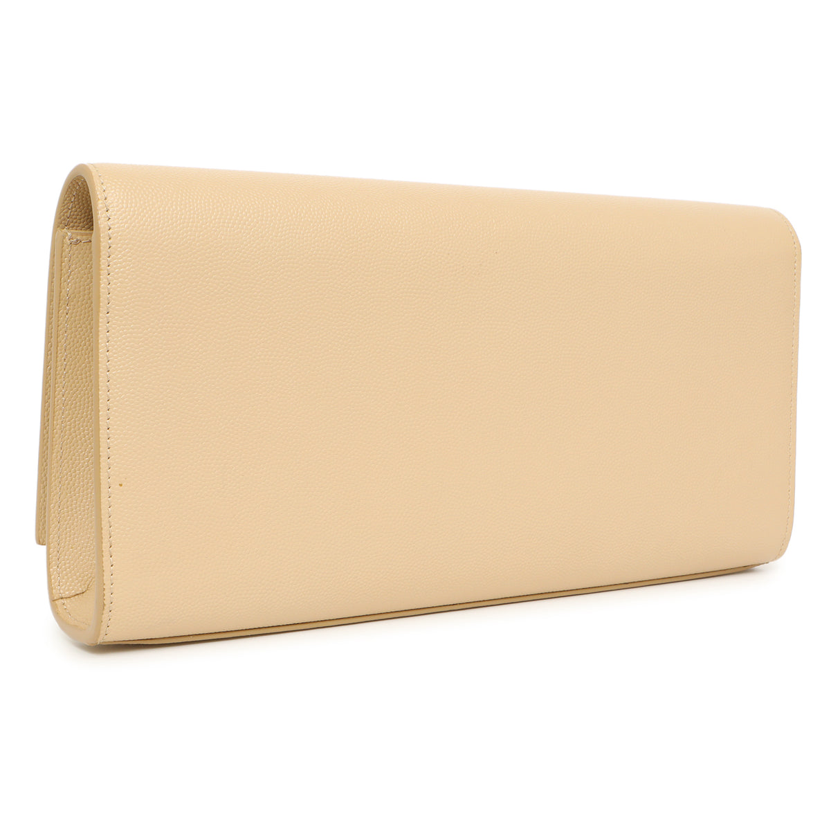 Saint Laurent Beige Grain De Poudre Monogram Cassandre Clutch Handbags Saint Laurent