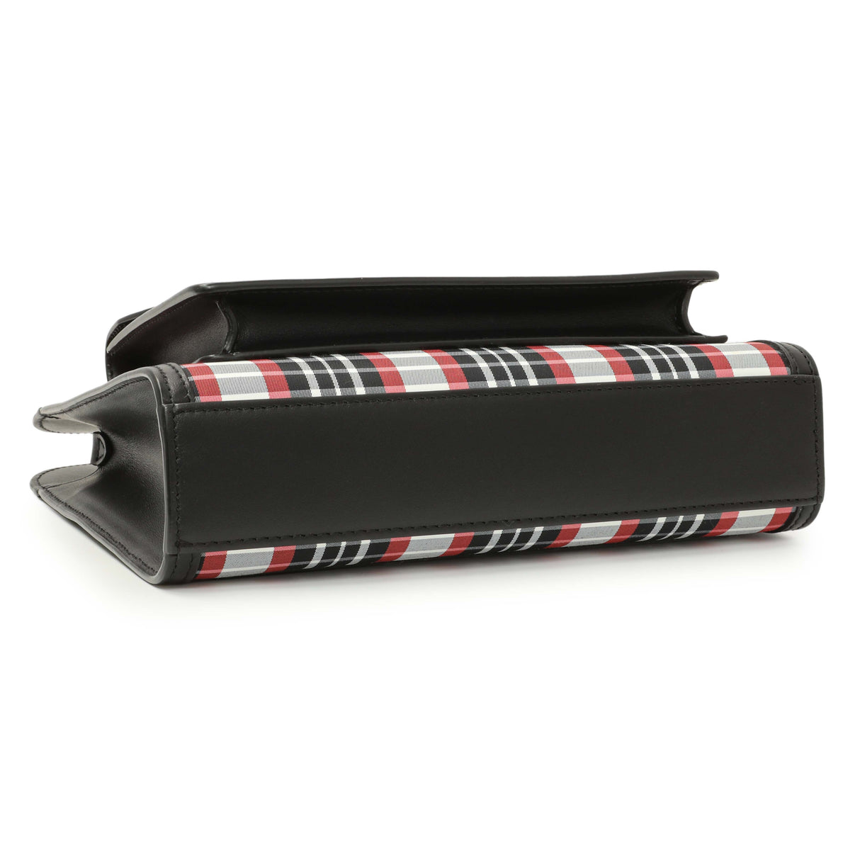 Burberry Black Calfskin Check Canvas Mini Pocket Bag Handbags Burberry