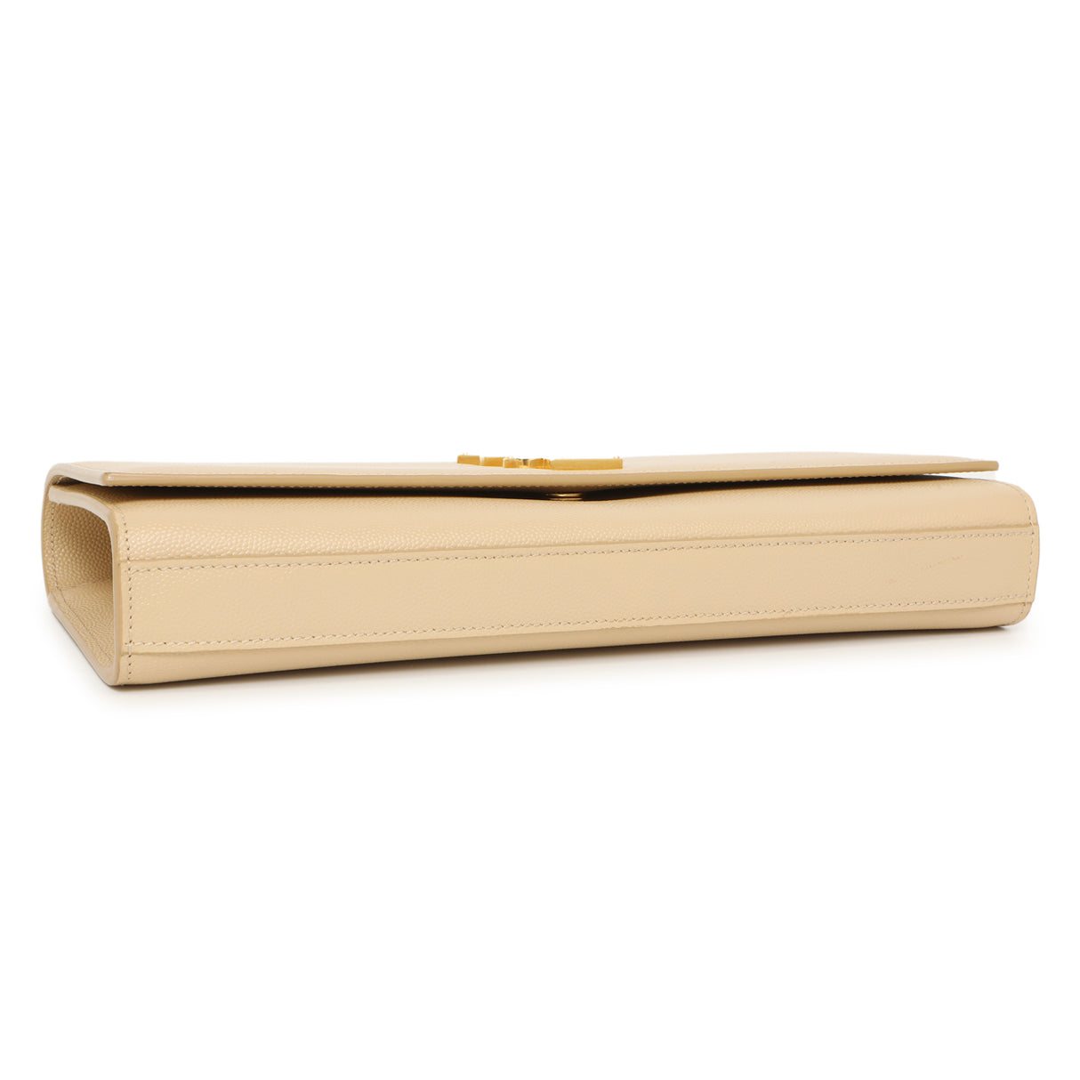 Saint Laurent Beige Grain De Poudre Monogram Cassandre Clutch Handbags Saint Laurent