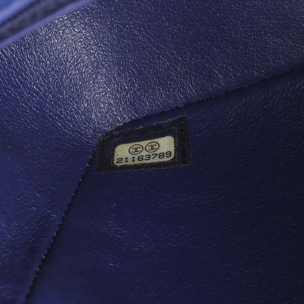 Chanel Blue Chevron Quilted Lambskin Mini Rectangular Flap Handbags Chanel