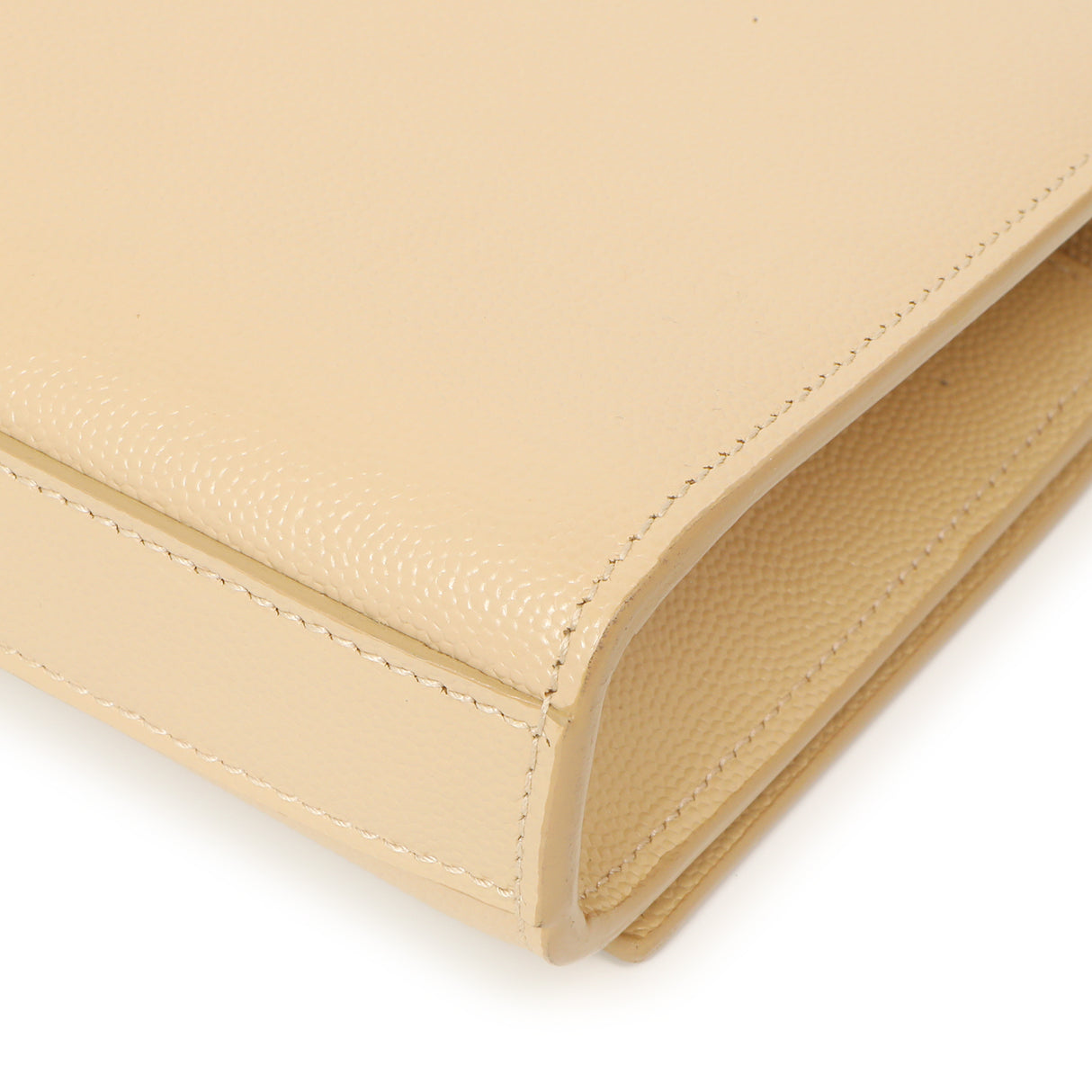 Saint Laurent Beige Grain De Poudre Monogram Cassandre Clutch Handbags Saint Laurent