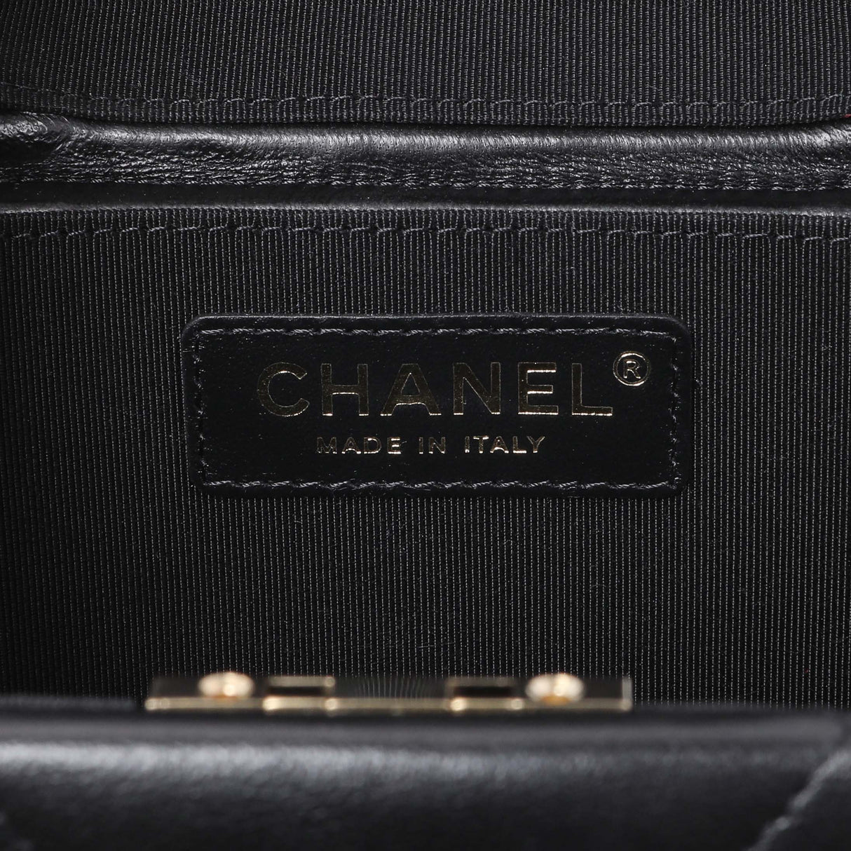 Chanel Black Quilted Lambskin Hexagon Vanity Case Handbags Chanel