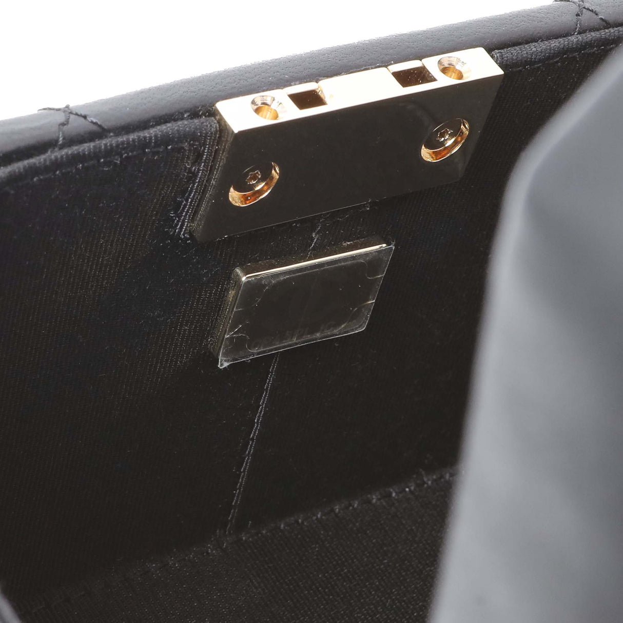 Chanel Black Quilted Lambskin Hexagon Vanity Case Handbags Chanel