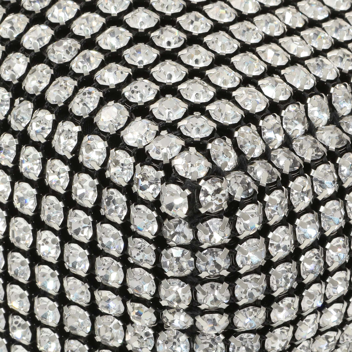 Alexander Wang Black Silver Mesh Crystal Rhinestone Mini Heiress Pouch Handbags Alexander Wang