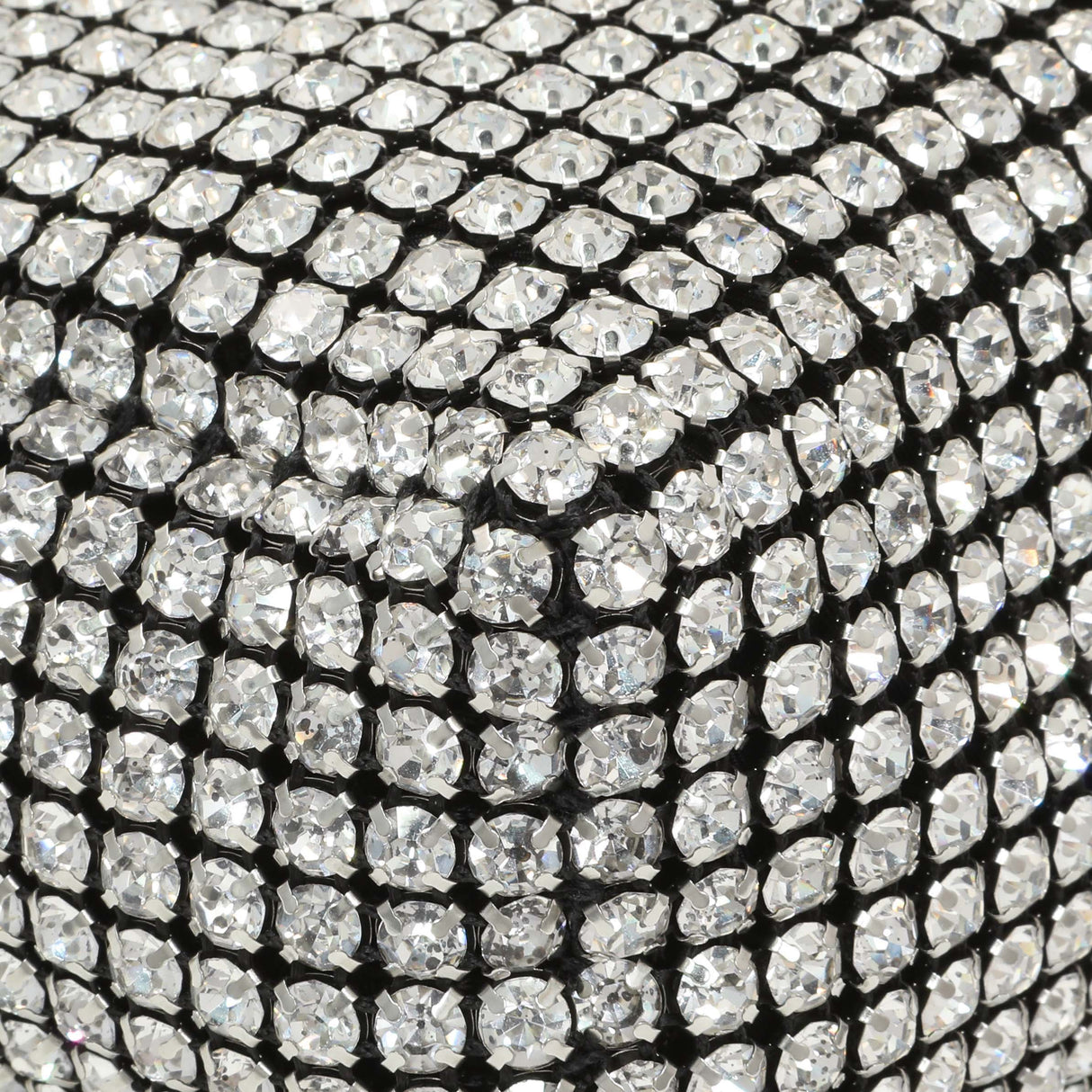 Alexander Wang Black Silver Mesh Crystal Rhinestone Mini Heiress Pouch Handbags Alexander Wang