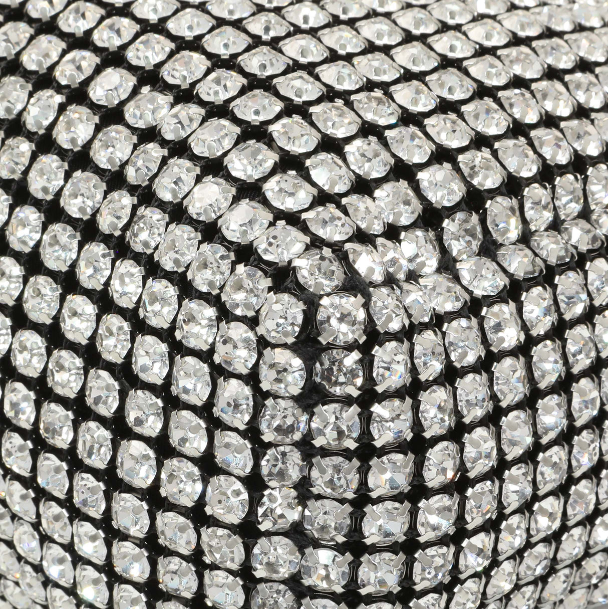 Alexander Wang Black Silver Mesh Crystal Rhinestone Mini Heiress Pouch Handbags Alexander Wang