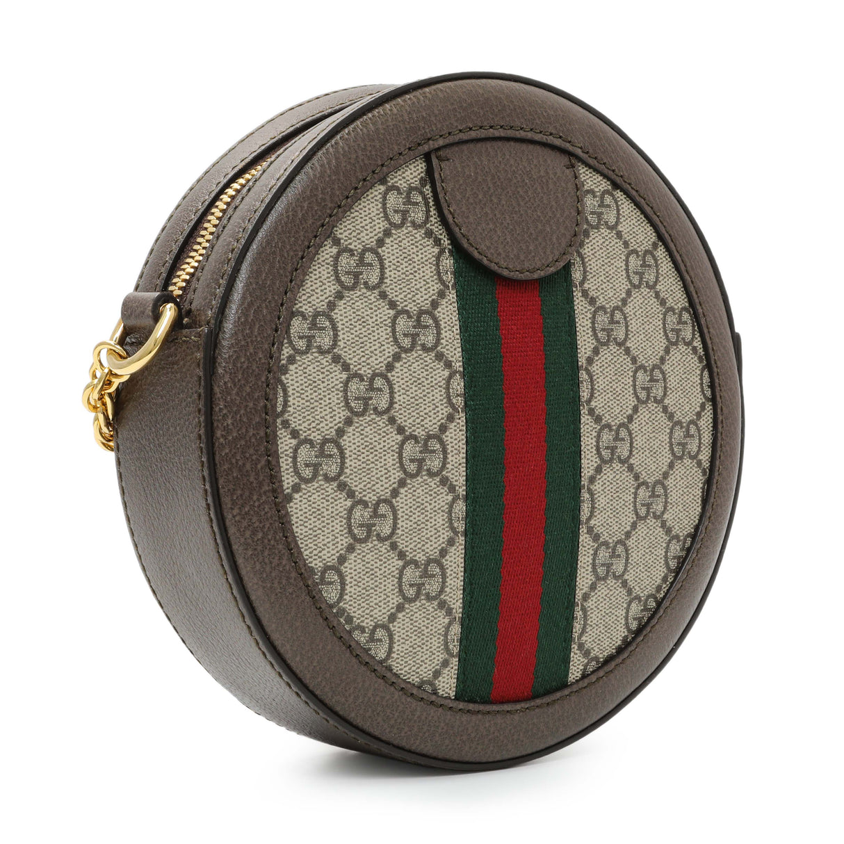 Gucci GG Supreme Monogram Web Mini Ophidia Round Shoulder Bag Handbags Gucci