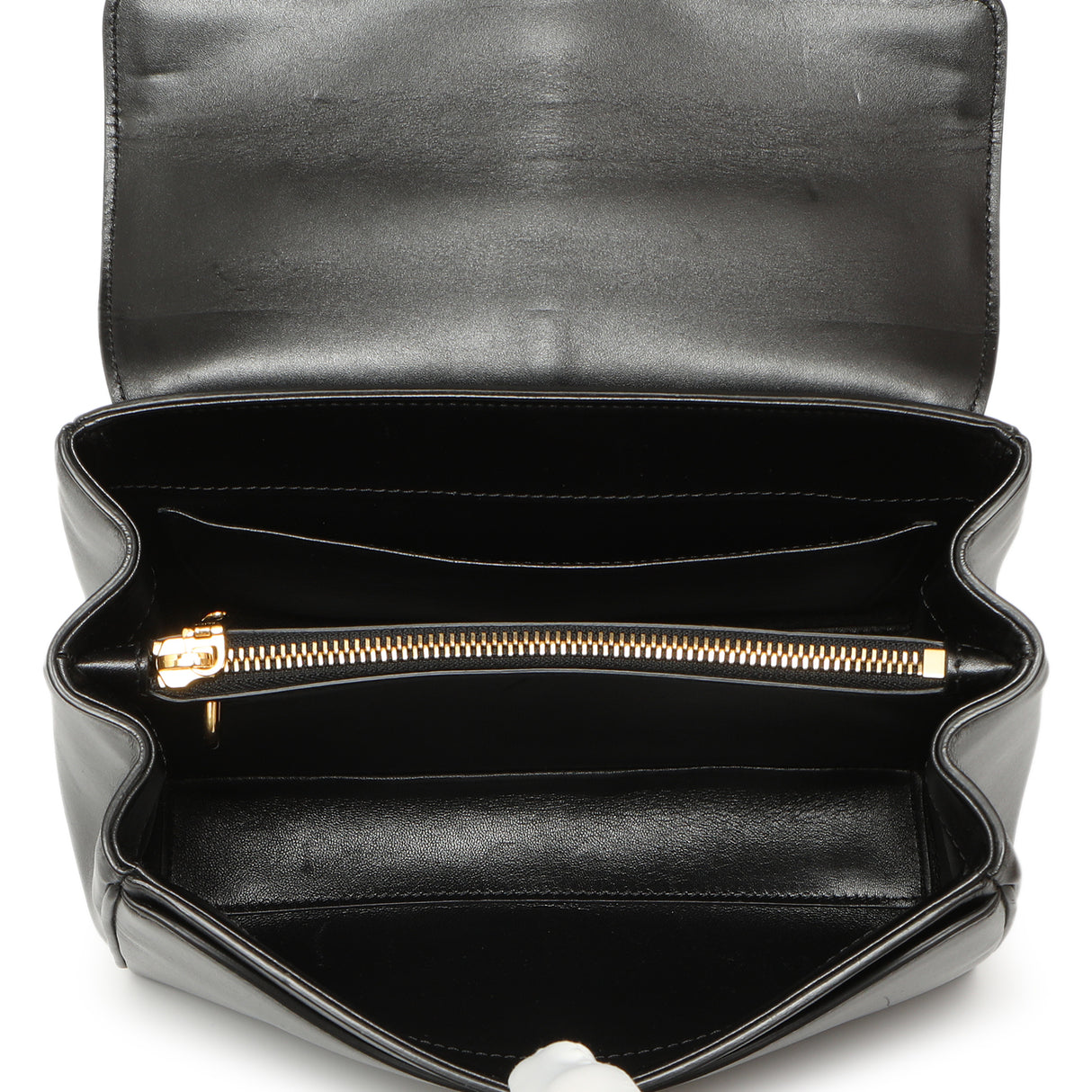 Celine Black Calfskin Small 16 Top Handle Bag Handbags Celine