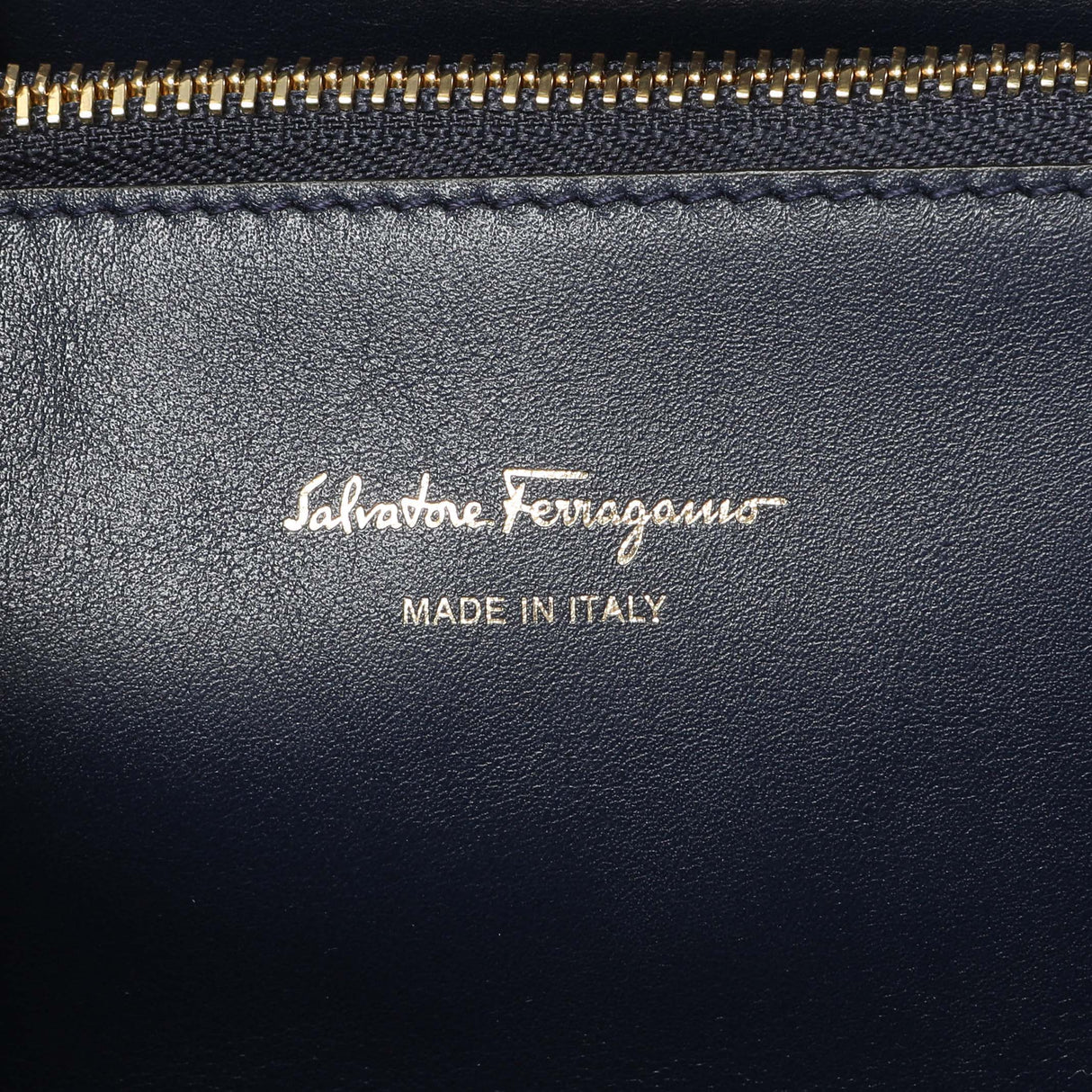 Salvatore Ferragamo Blue Calfskin Medium Studio Bag Handbags Salvatore Ferragamo