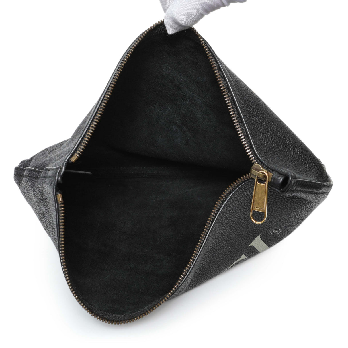 Gucci Logo Print Leather Pouch Handbags Gucci