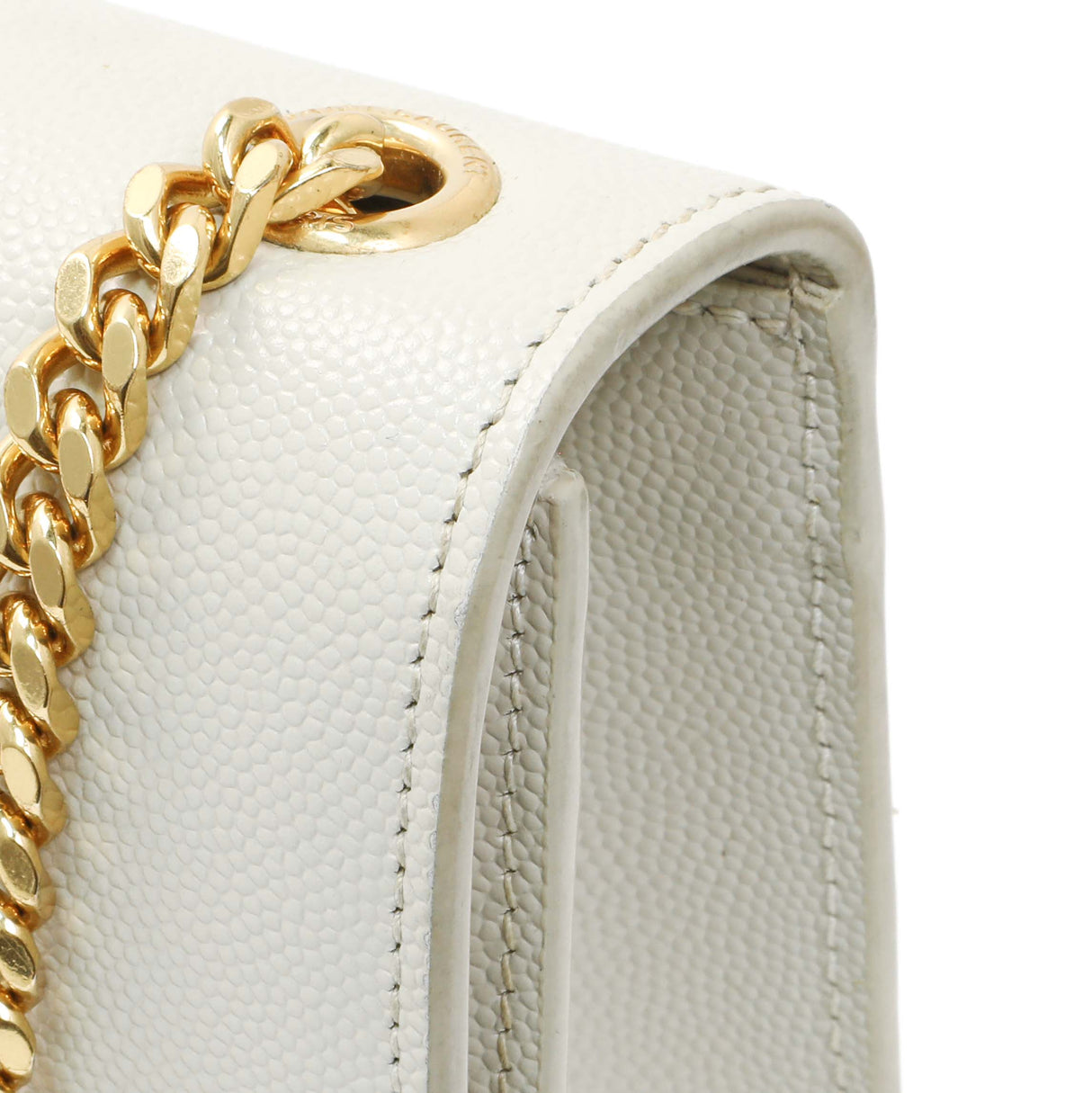 Saint Laurent Crema Soft Grain De Poudre Small Classic Monogram Kate Tassel Satchel Handbags Saint Laurent