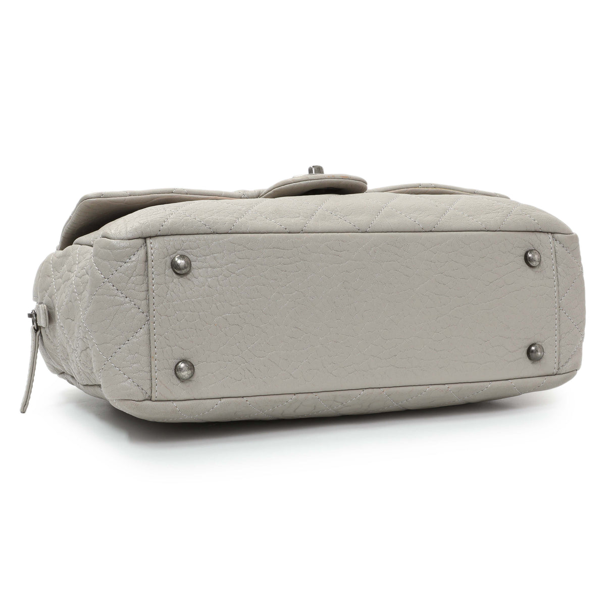 Chanel Grey Quilted Goatskin Chain Shoulder Bag Handbags Chanel