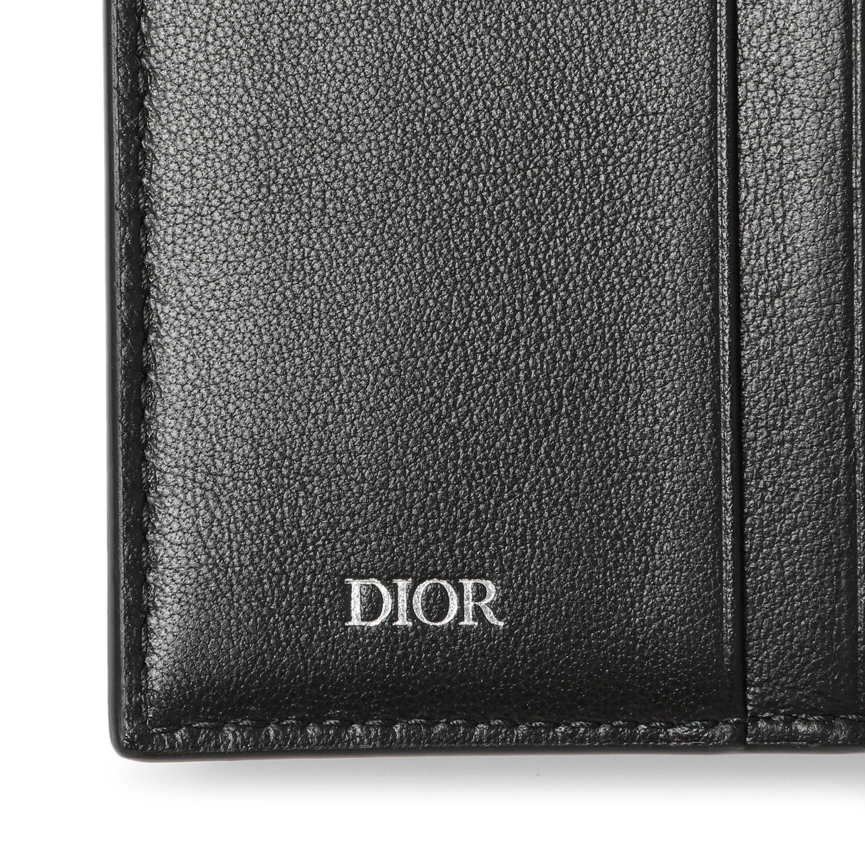 Christian Dior Black Calfskin Perforated Oblique Vertical Card Holder Accessories Christian Dior