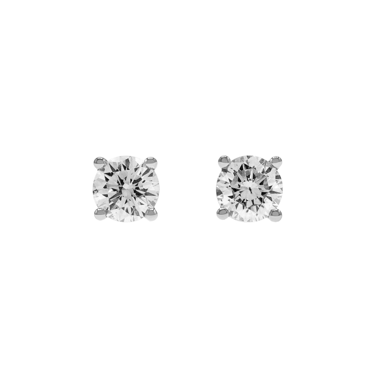 18K White Gold 0.64 Carat Diamond Stud Earrings Fine Jewellery Modaselle