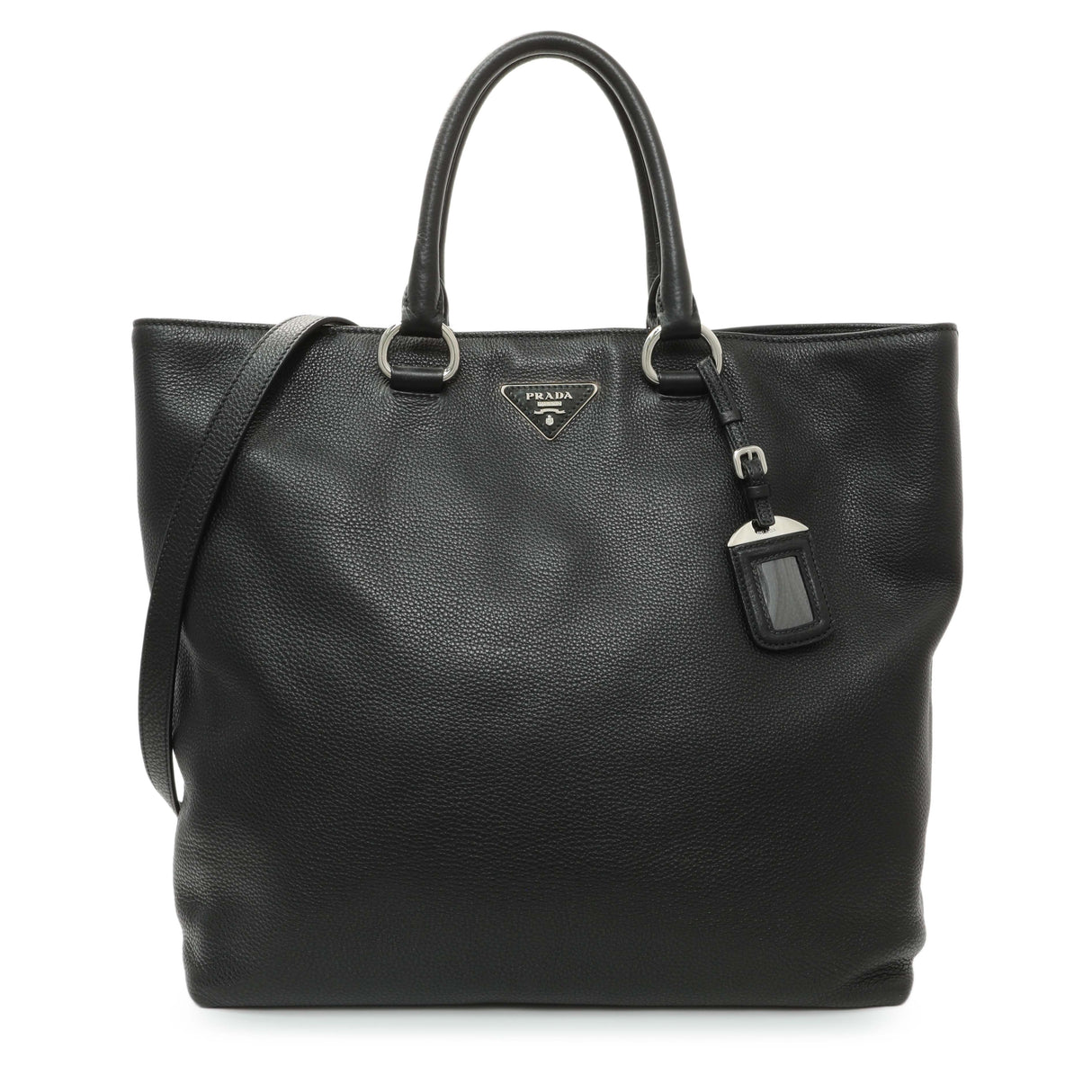 Prada Black Vitello Daino Tote Handbags Prada
