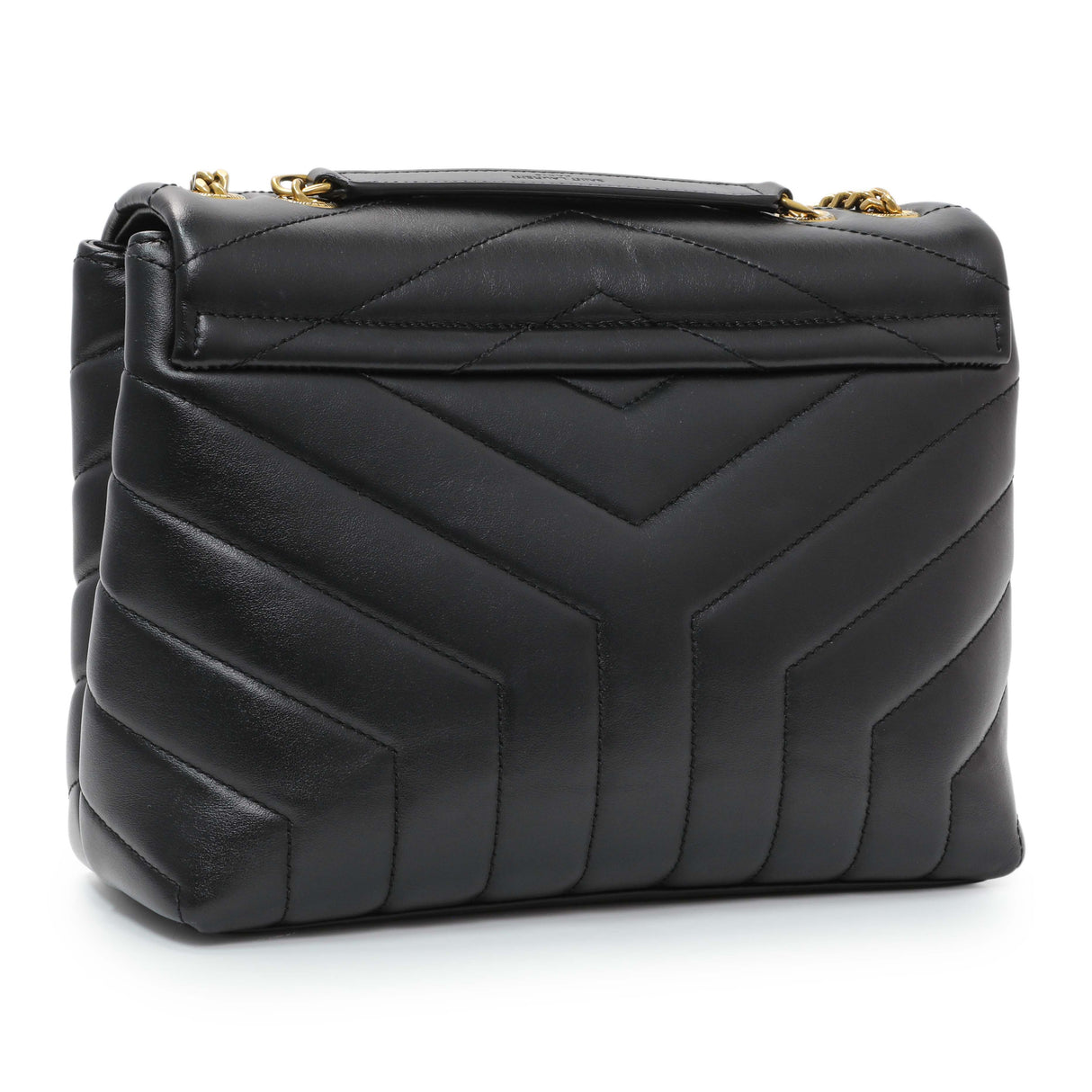 Saint Laurent Black Calfskin Loulou Chain Satchel Small Handbags Saint Laurent