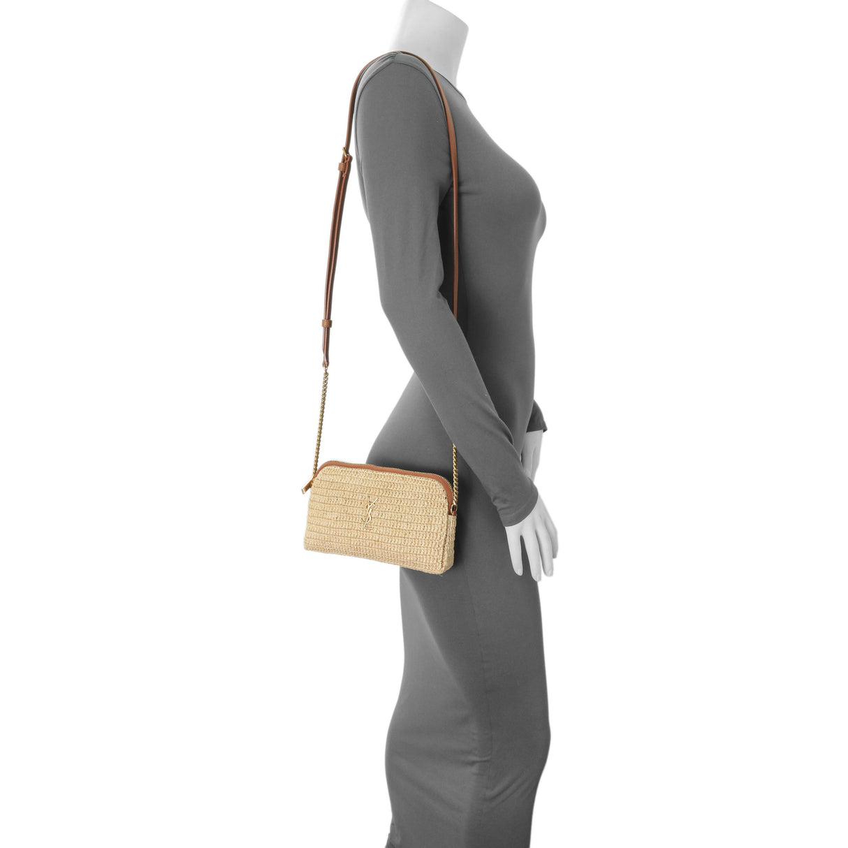 Saint Laurent Raffia Gaby Shoulder Bag Handbags Saint Laurent