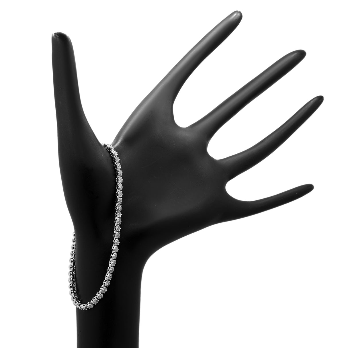 14K White Gold 1.26 Carat Diamond Tennis Bracelet Fine Jewellery Modaselle