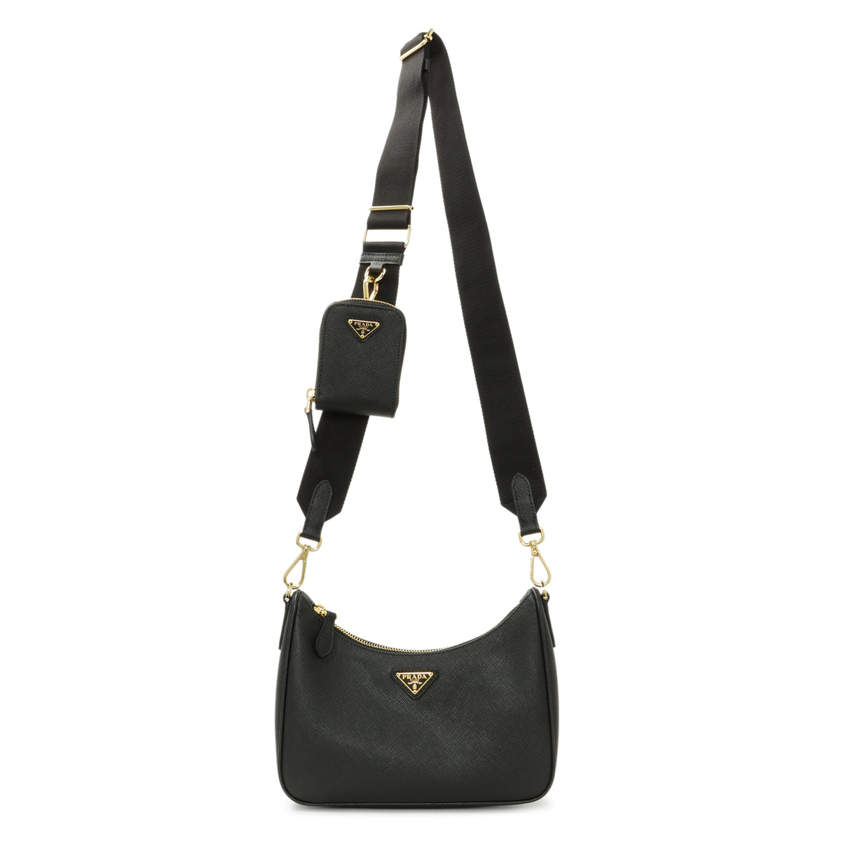 Prada Black Saffiano Re-Edition 2005 Shoulder Bag Handbags Prada
