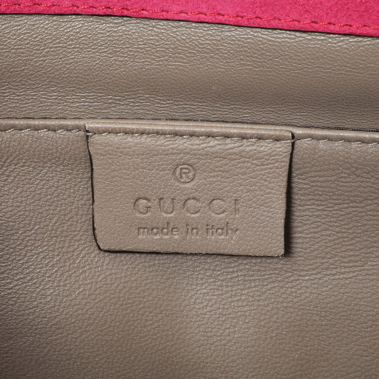 Gucci Pink Suede Crystal Interlocking Clutch Handbags Gucci