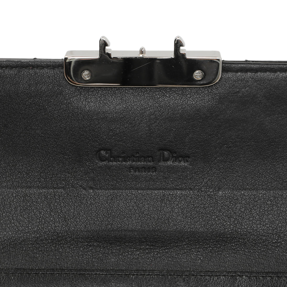 Christian Dior Black Patent Cannage Miss Dior Chain Wallet Handbags Christian Dior