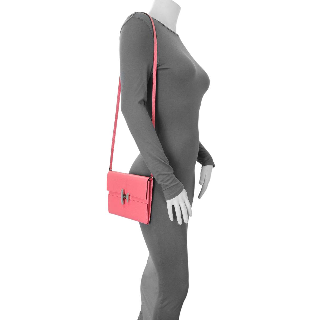 Hermes Pink Chevre Cinhetic To Go Shoulder Bag Handbags Hermes