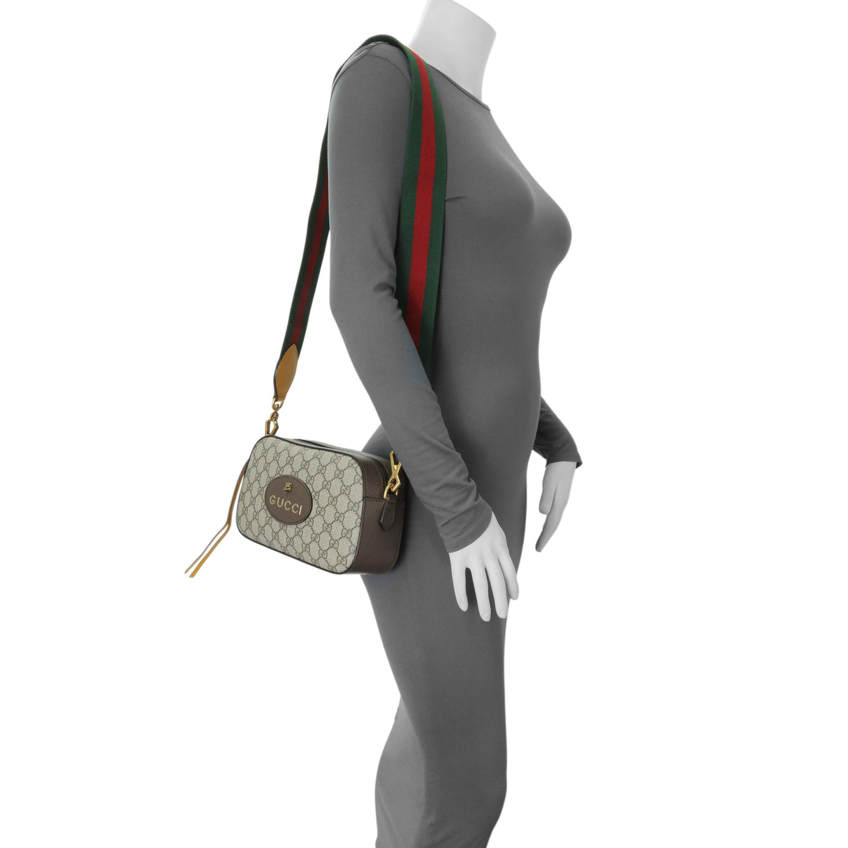 Gucci GG Supreme Monogram Web Neo Vintage Shoulder Bag Handbags Gucci