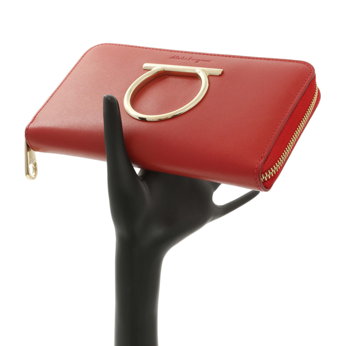 Salvatore Ferragamo Red Calfskin Continental Wallet Accessories Salvatore Ferragamo