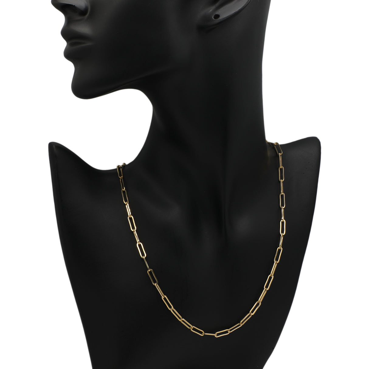 18K Yellow Gold Paperclip Chain Fine Jewellery Modaselle
