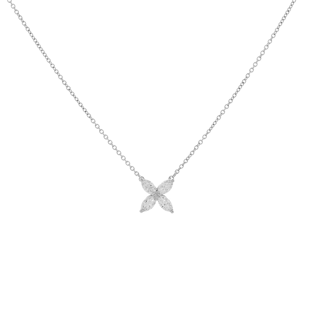 Tiffany & Co. Platinum 0.46 Carat Medium Victoria Pendant Necklace Designer Jewellery Tiffany and Co