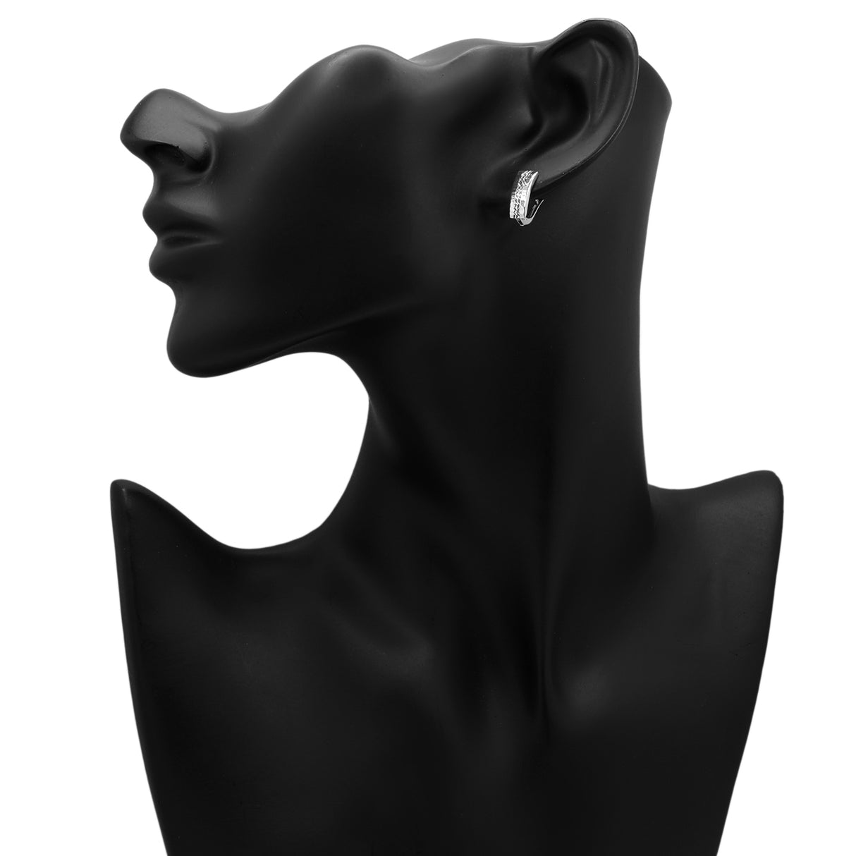 14K White Gold Diamond Cut Earrings Fine Jewellery Modaselle