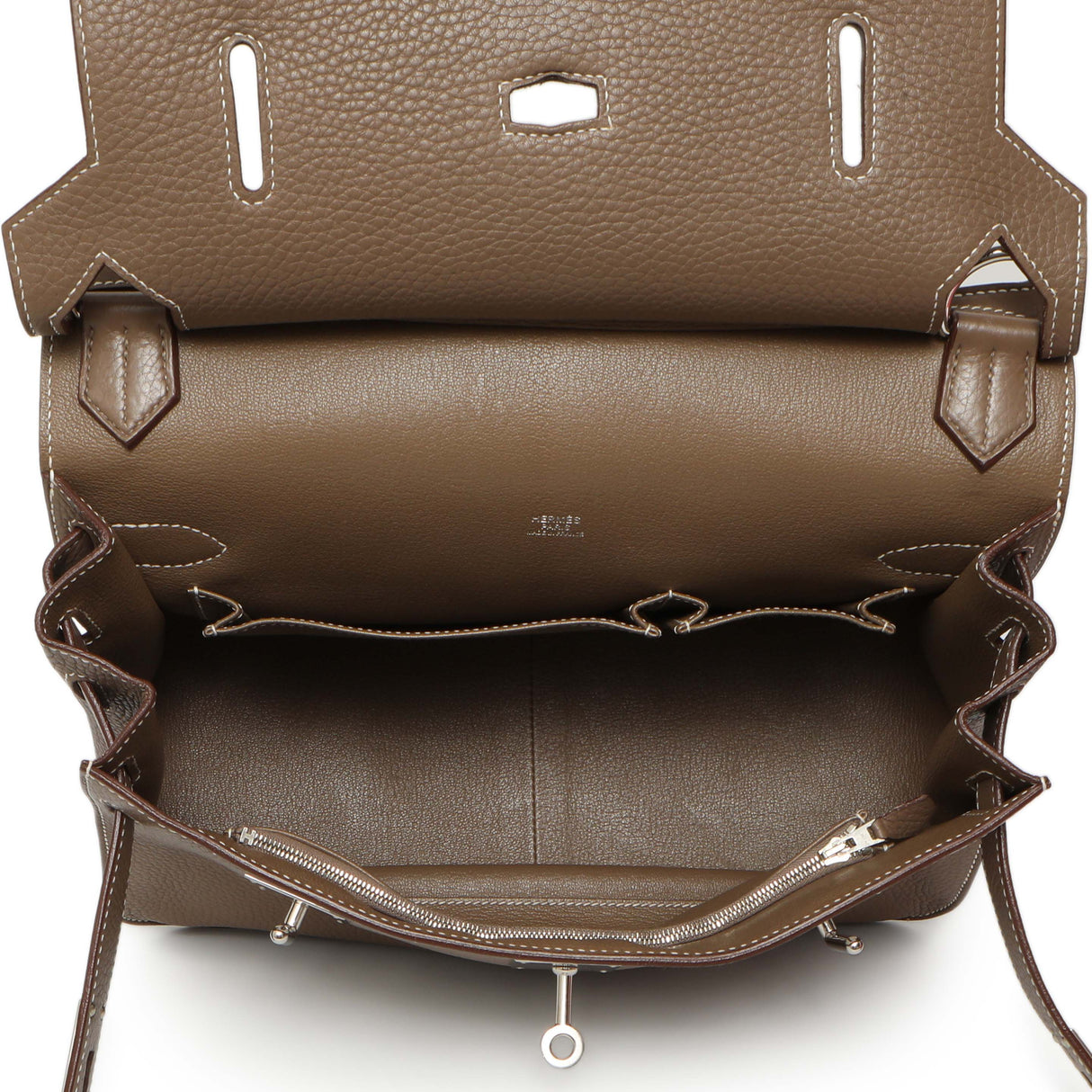 Hermes Etoupe Taurillon Clemence Jypsiere 31 Handbags Hermes