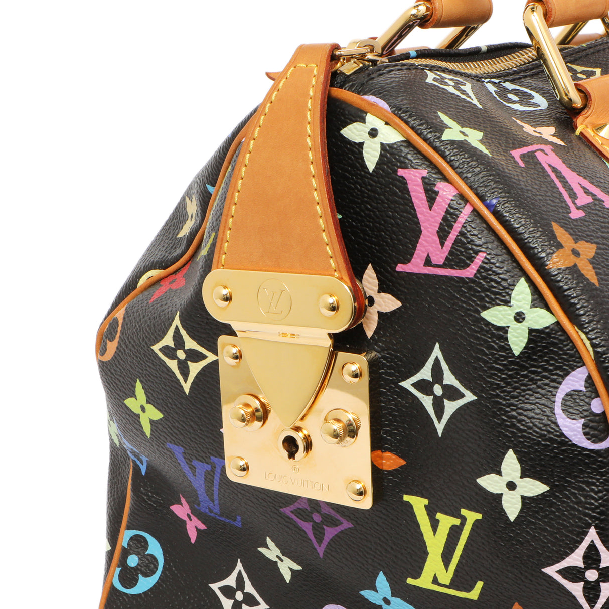 Louis Vuitton Black Monogram Multicolor Speedy 30 Handbags Louis Vuitton