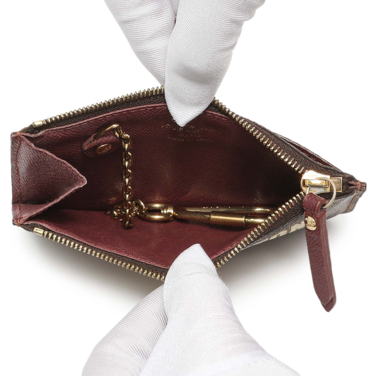 Louis Vuitton Damier Ebene Scribe Affiche Key Pouch Accessories Louis Vuitton