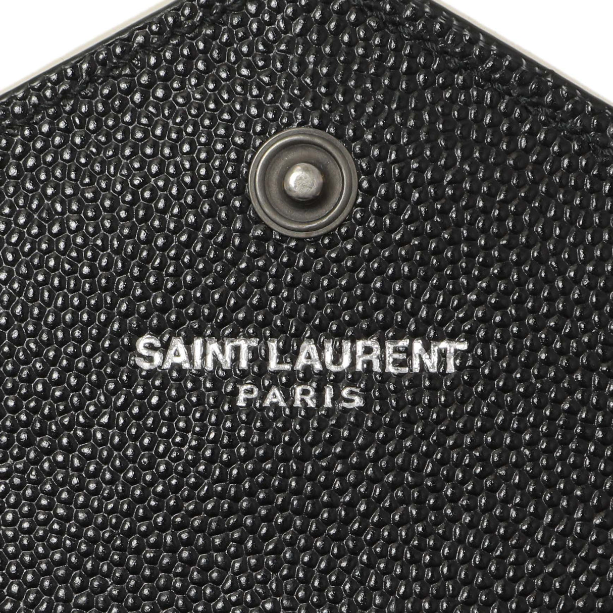 Saint Laurent Black Grain De Poudre Matelasse Chevron Monogram Envelope Wallet Accessories Saint Laurent