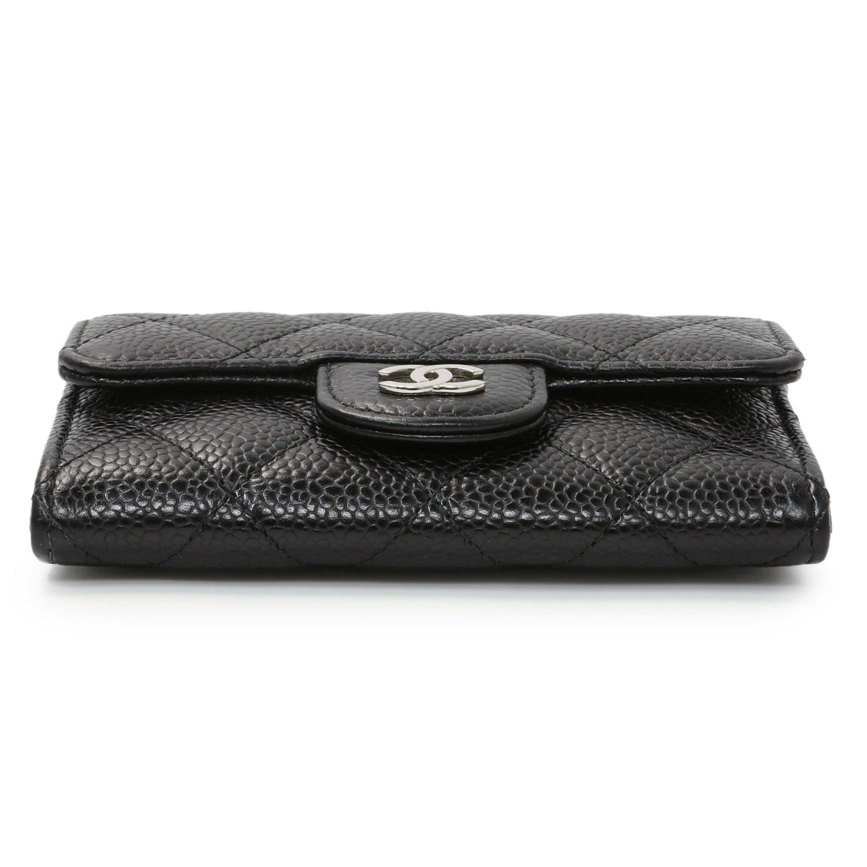 Chanel Black Caviar Quilted Flap Card Holder Wallet Accessories Chanel