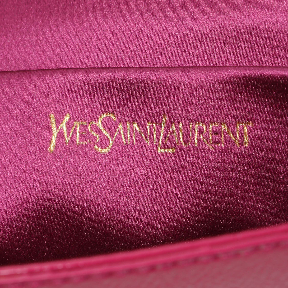 Saint Laurent Fuchsia Textured Patent Monogram Large Belle De Jour Clutch Handbags Saint Laurent