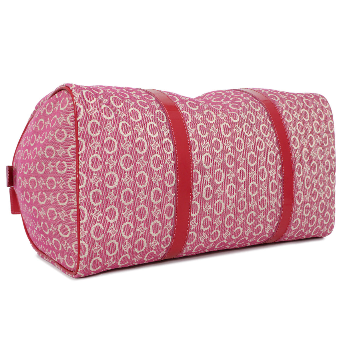 Celine Pink Denim Macadam Boston Bag Celine