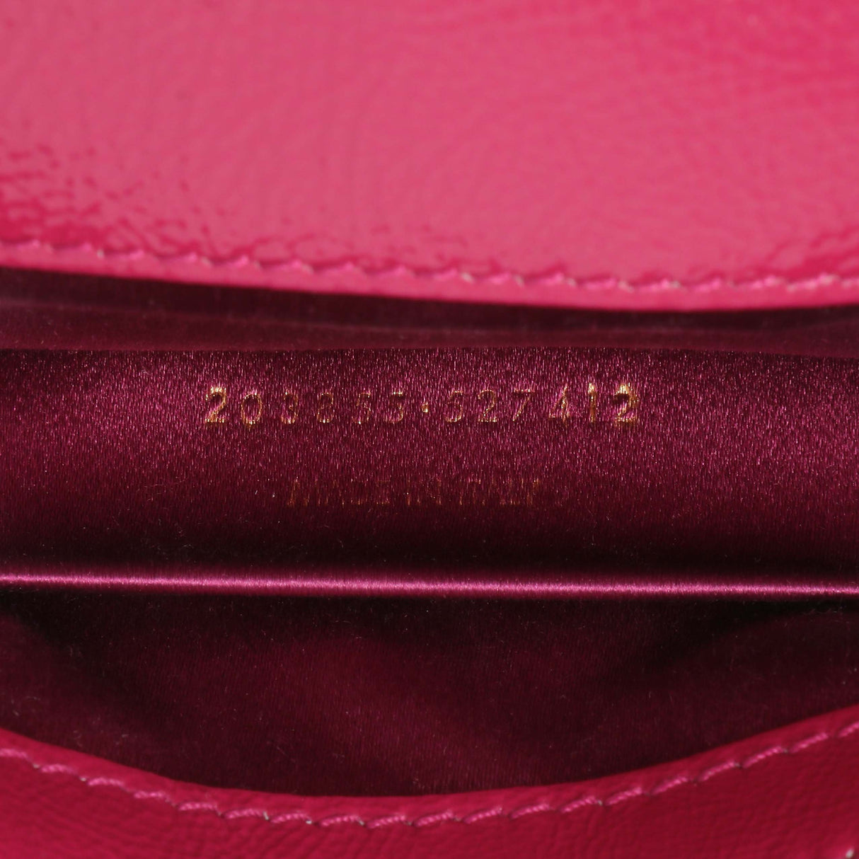 Saint Laurent Fuchsia Textured Patent Monogram Large Belle De Jour Clutch Handbags Saint Laurent