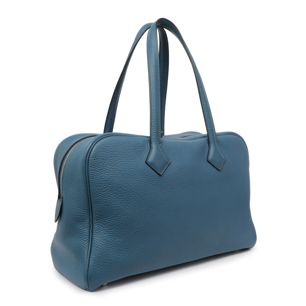 Hermes Cobalt Clemence Victoria II 35 Handbags Hermes